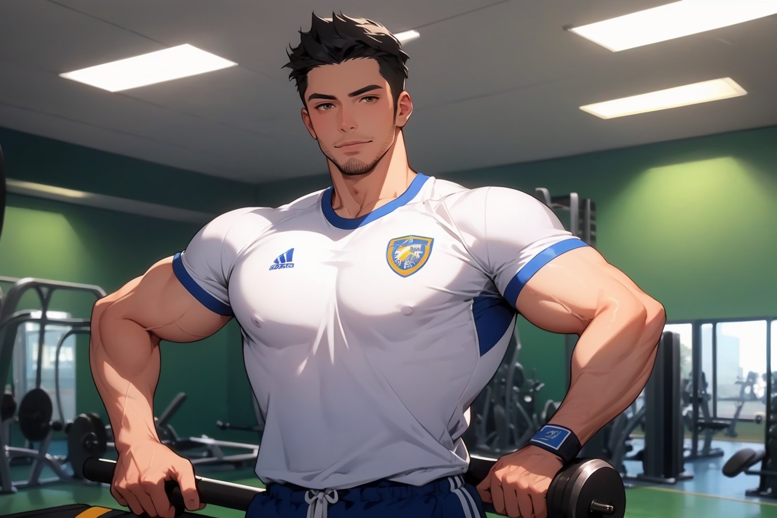 Handsome men,Physical Education Teacher , gym