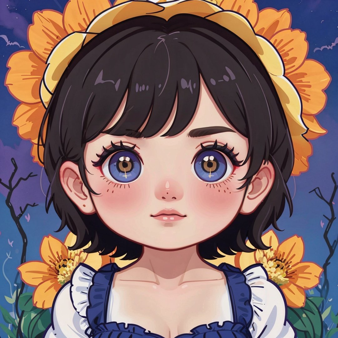 1girl,  solo,  flower by 蔚蓝Blue on Tensor.Art