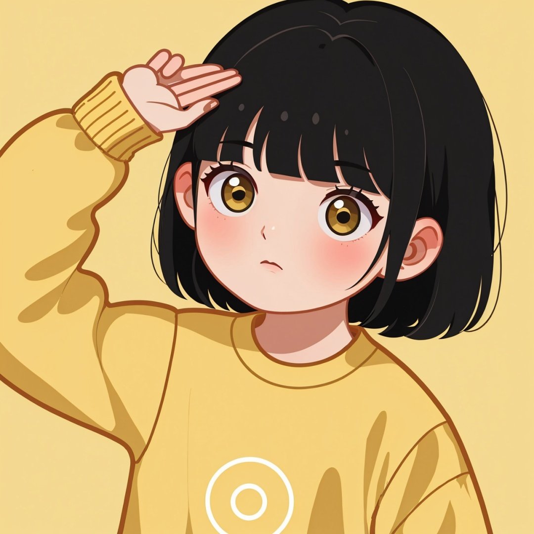 1girl,  solo,  black hair by 蔚蓝Blue on Tensor.Art