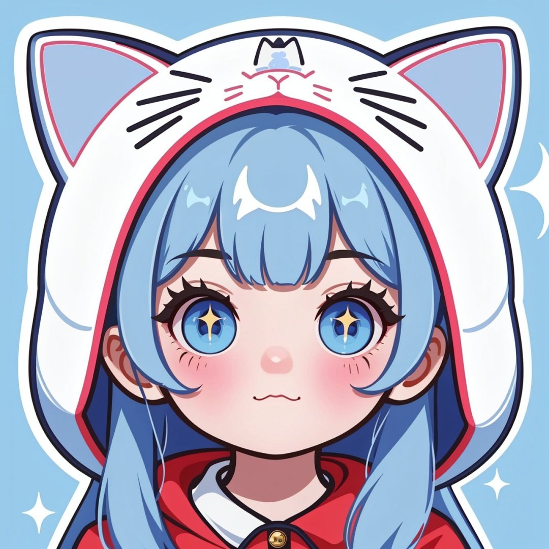 1girl,  blue eyes,  :3 by 蔚蓝Blue on Tensor.Art