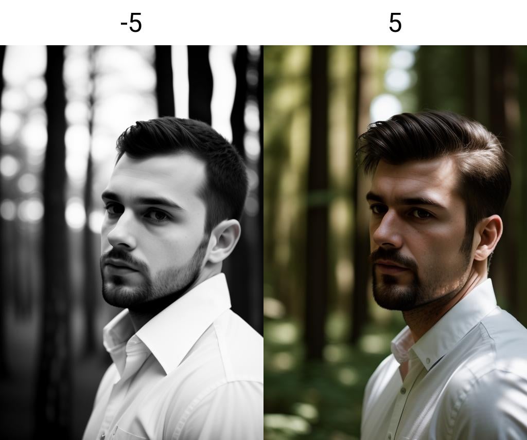 man, forest <lora:key_slider_v1:-5> headshot, dof, forest, white shirt, stubble