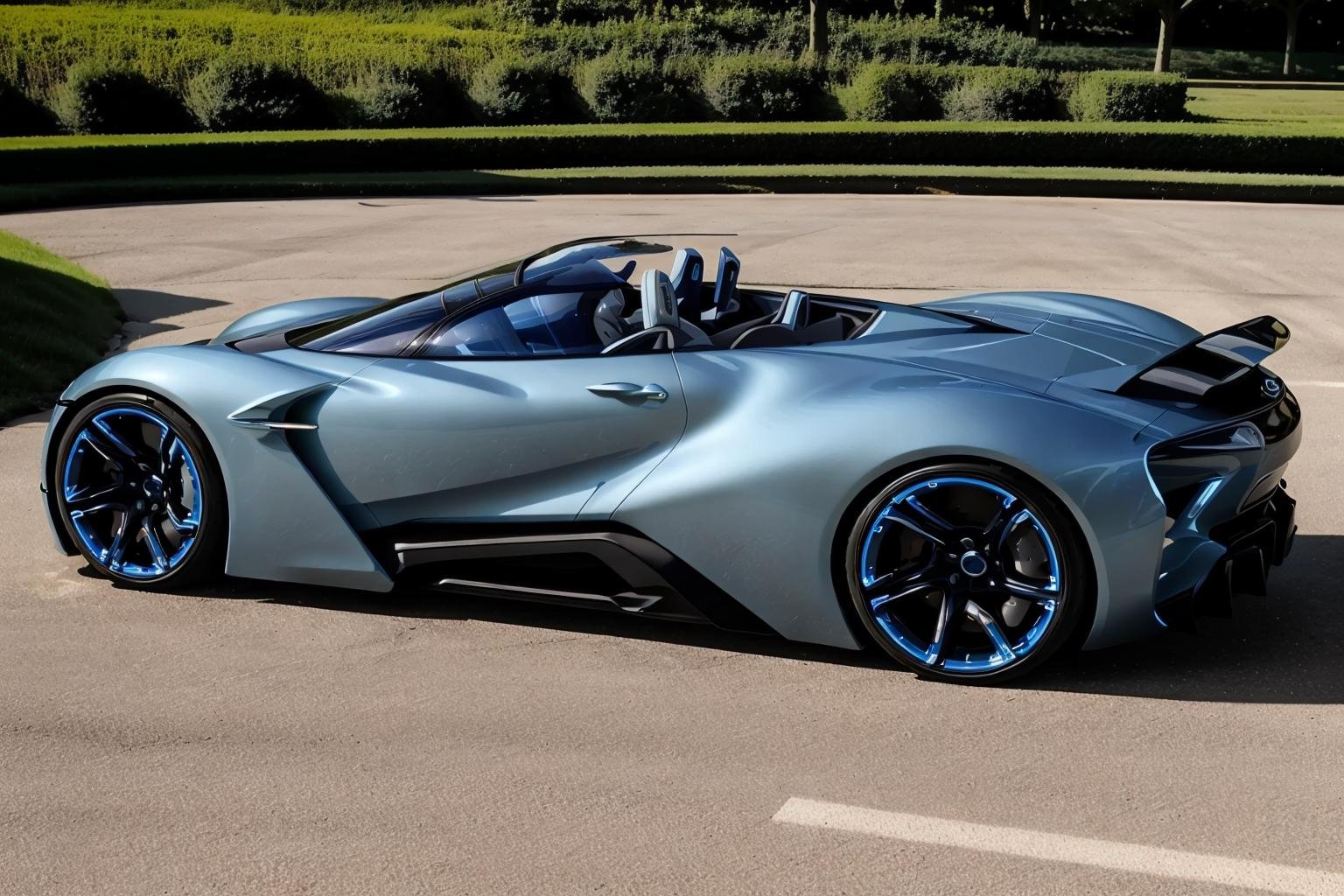 Chambray Blue ftkr,  cutting-edge design,  showcasing sleek lines by Devildonia on Tensor.Art