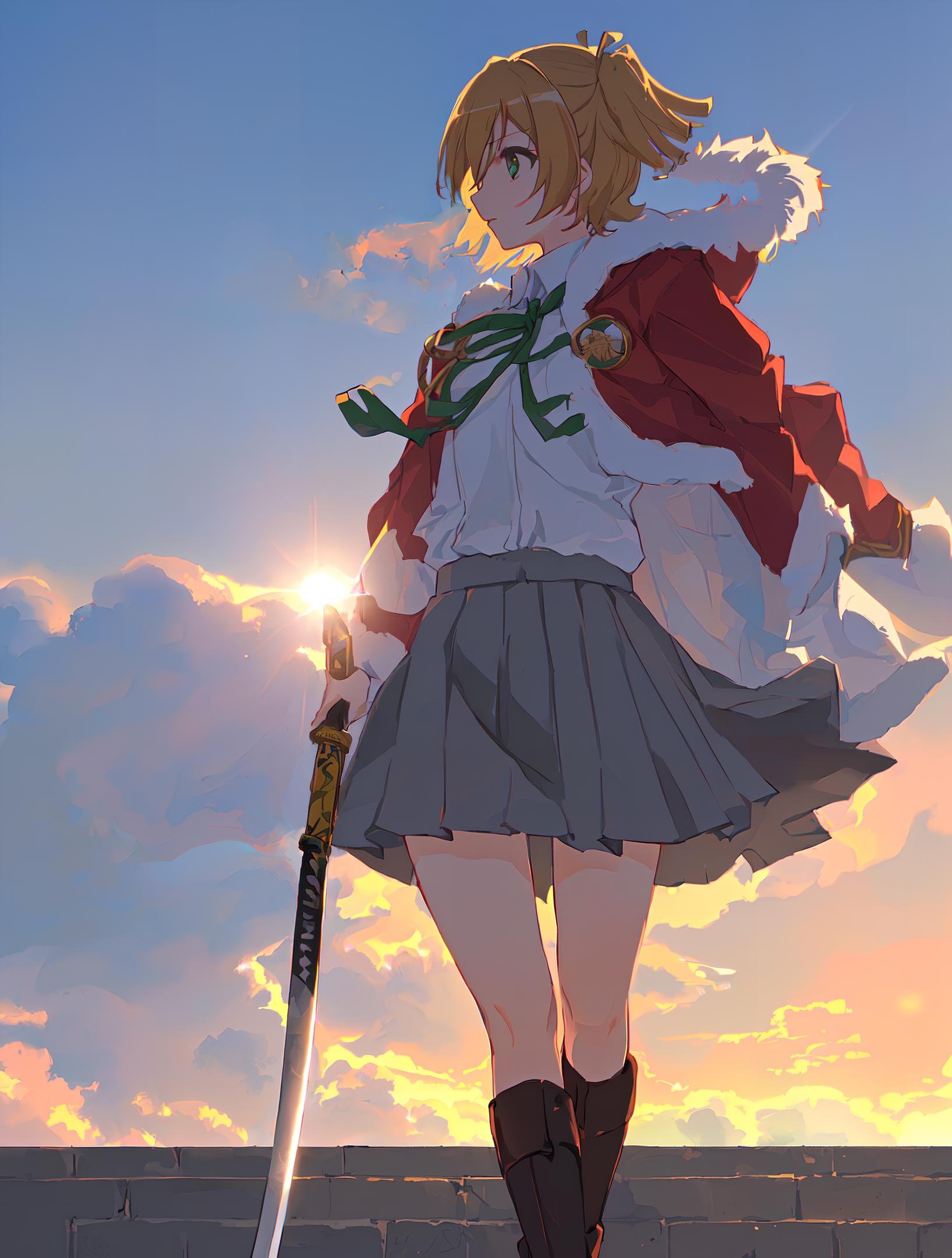 NANA,  1girl,  green eyes by Kazami on Tensor.Art
