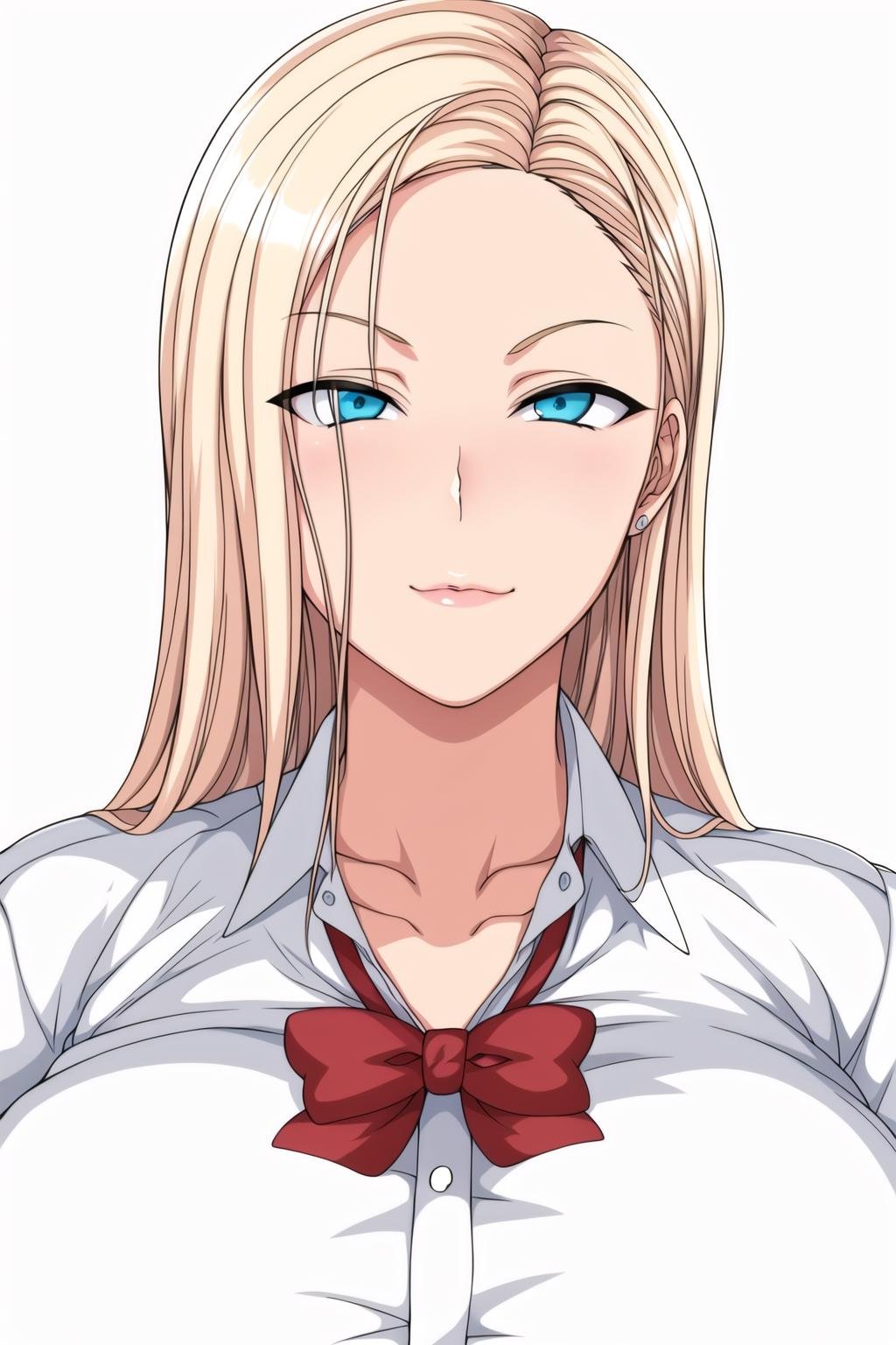 Simple White Background,  white_collared_shirt,  skirt by Ttan on Tensor.Art