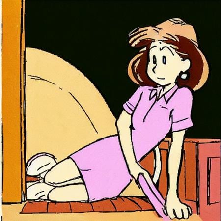 a cartoon Rita Wilson,  art by by Oliver DR on Tensor.Art