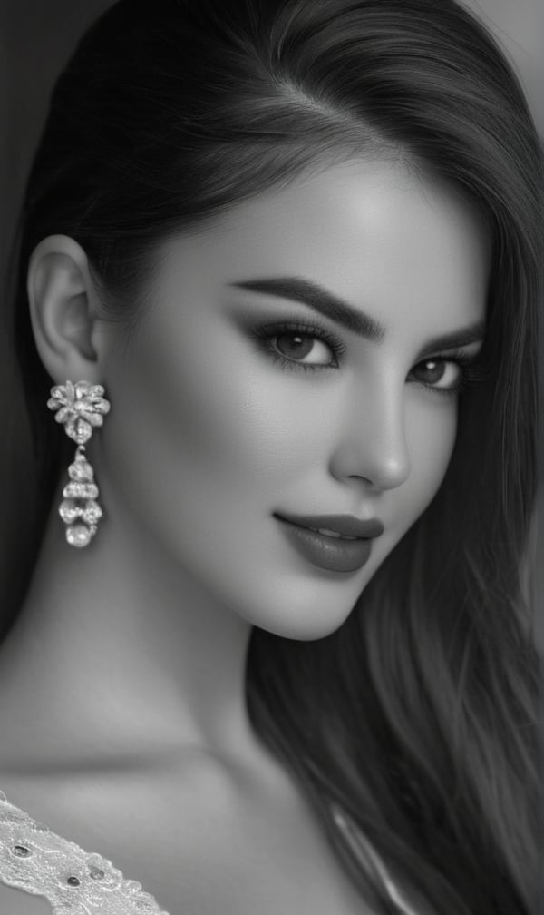 (((grayscale style))),  analog style,  model woman Albanian-Argentinian secret agent girl by BooAImagery on Tensor.Art