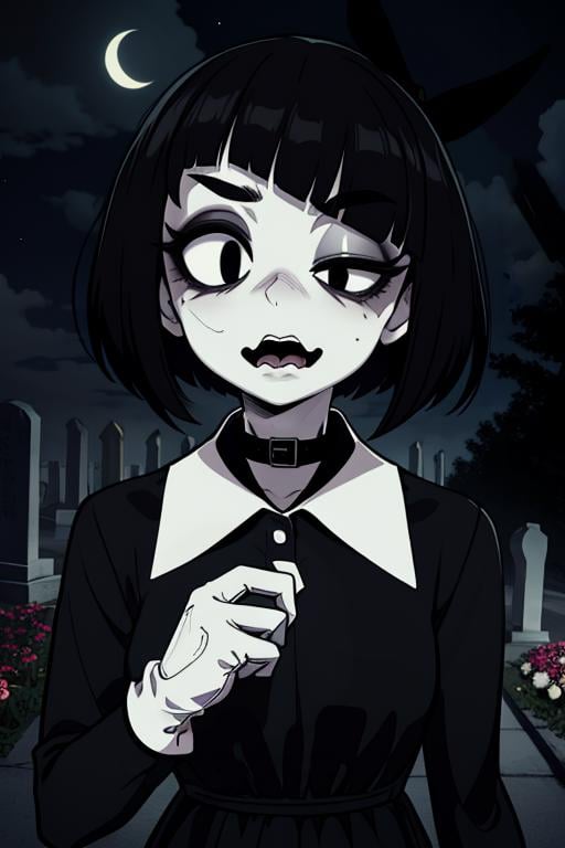 Susie,  short hair,  bags under eyes by KitsuneGirl on Tensor.Art