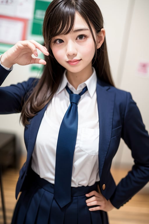 arafed asian woman in a school uniform posing for a picture, japanese girl school uniform, a hyperrealistic schoolgirl, japanese school uniform, hyperrealistic schoolgirl, wearing japanese school uniform, smooth white tight clothes suit, girl wearing uniform, wearing school uniform, realistic schoolgirl, wearing a shirt with a tie, wearing in shirt, jk uniform, school girl