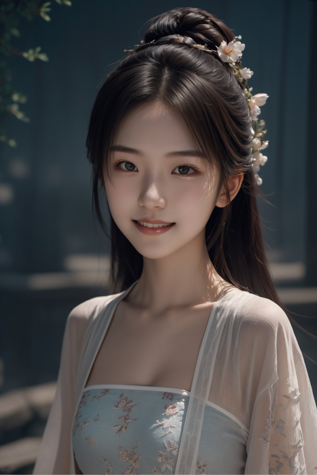 Ultra-high skin detail,Perfect facial details,cinematic lighting,chiaroscuro,super detail,award winning,best quality,FilmGirl,85mm,1girl,18 years old,ojousama,Beautiful body,smile,chang,