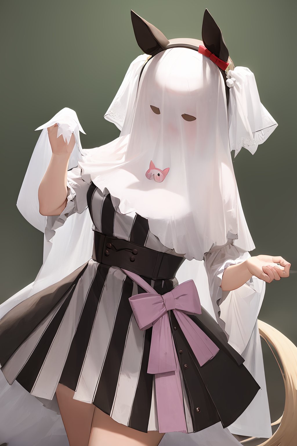 <lora:ghost_costume:1> <lora:curren_chan:1>(ghost costume:1.3), curren chan,hair ornament, 