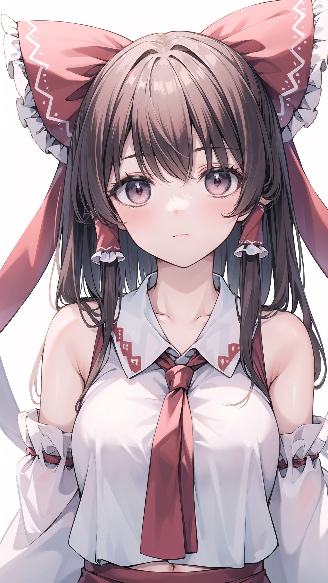 Hakurei Reimu(touhou project),  (upper body),  white background by hans on Tensor.Art