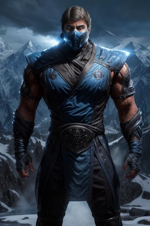 design, interrior, interriordesign <lora:Subzero_v1:1>Masterpiece, best quality, (highly detailed raw photo:1.2), 8k render in octane, volumetric lighting, volumetric shadows  <lora:more_details:0.6>a man wearing a  blue armor, ((full body view)), running on icelightning bolts with mountains in the background