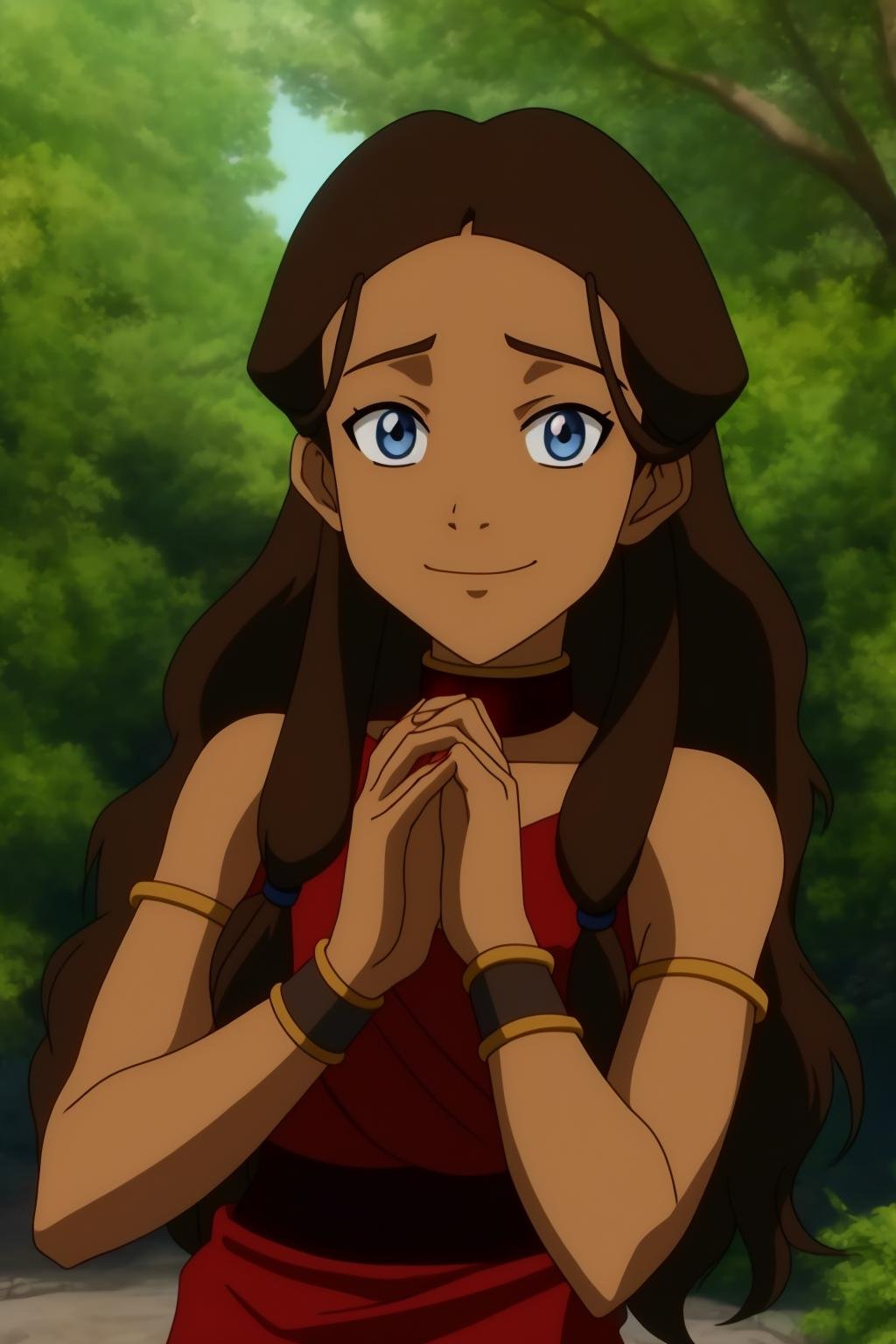 katara,  catoon_style,  1girl by SysDeep on Tensor.Art