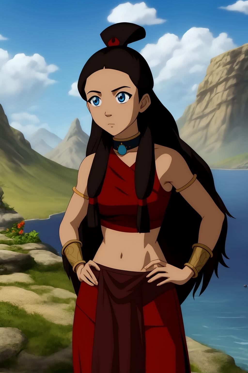 katara,  1girl,  long_hair by SysDeep on Tensor.Art