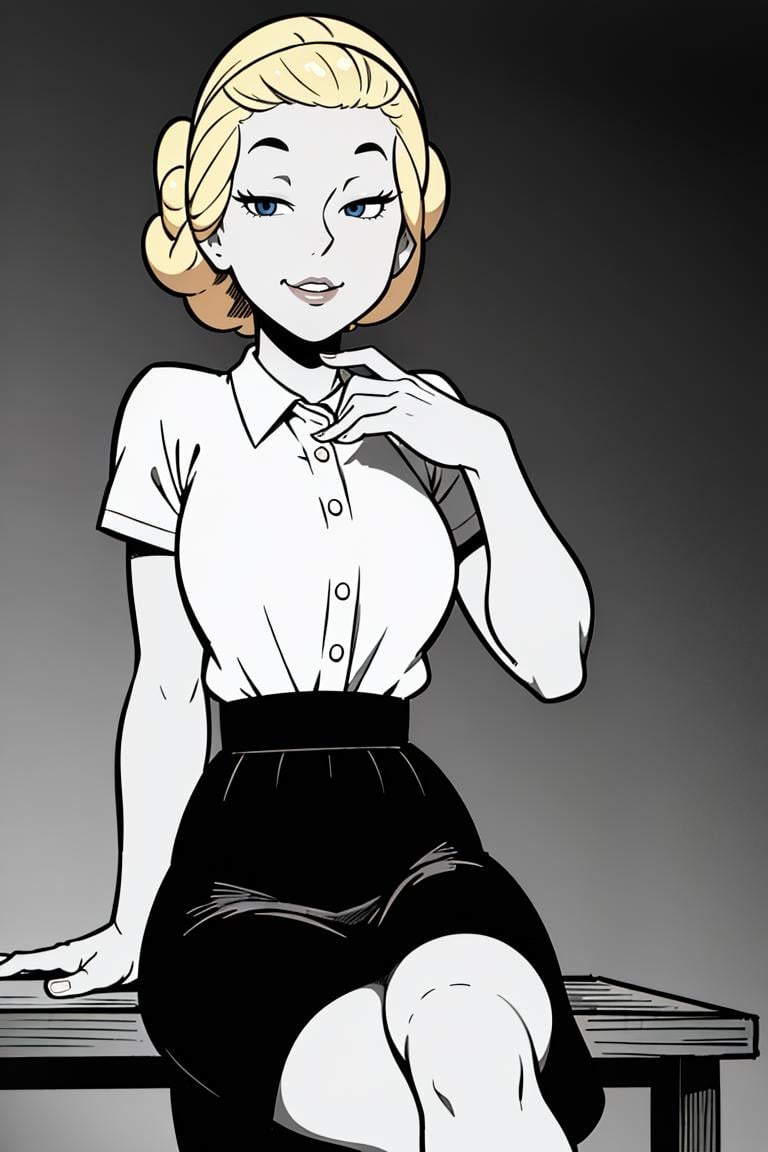 AliceMitchell,  blonde,  hair buns on Tensor.Art