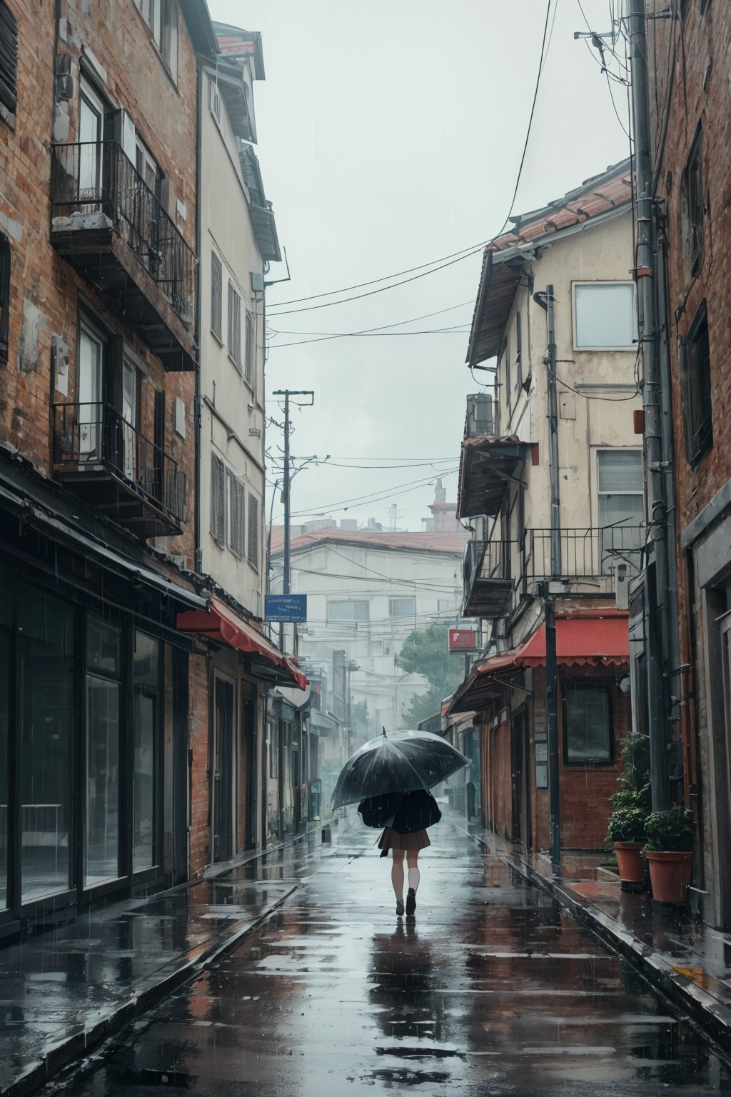 photo of landscape, rainy weather, 8k uhd, high quality, film grain, Fujifilm XT3