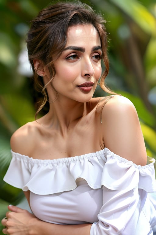 masterpiece, best quality, <lora:MalaikaArora:1> MalaikaAroraoversized t-shirt, (huge_breasts:1.1), off_shoulder, pale_skin, pokies, beautiful, (lipstick:.8), (blue_eyes:.7), natural skin