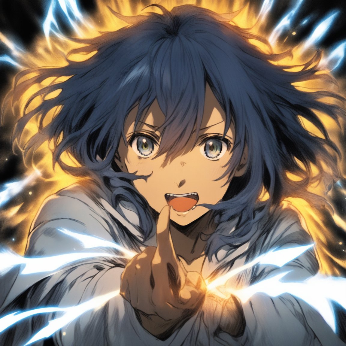 portrait art style, sketch, fantasy, magic fight, magic light, misaki \(toaru majutsu no index\) , <lora:SDVN-LoraXL-Portrait_Art:1>, (masterpiece,best quality)