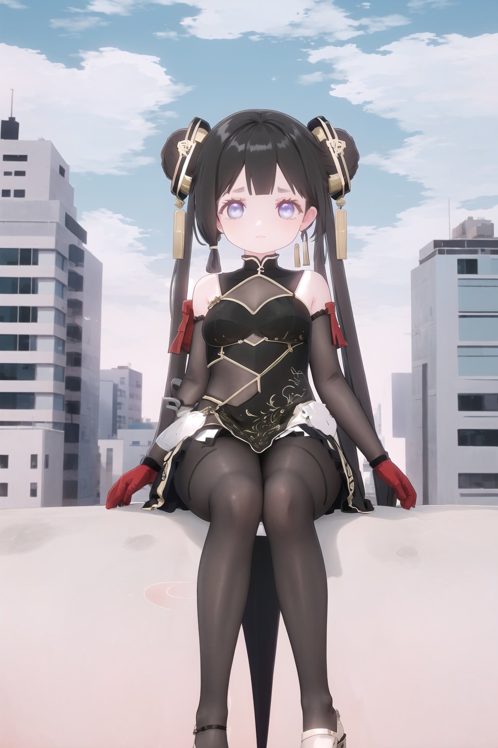 1girl,  black hair,  looking at viewer by B站-空想家幻小风 on Tensor.Art
