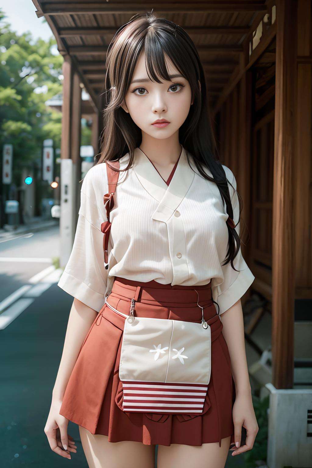 iks_akagi,  1girl,  muneate by HanaFuusen on Tensor.Art