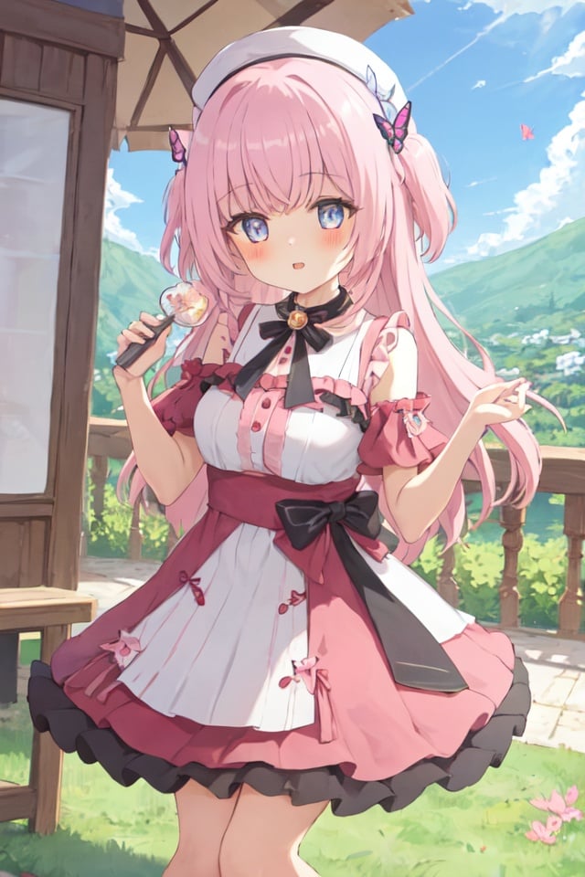 1girl,  pink hair,  hair ornament by nyan9 on Tensor.Art