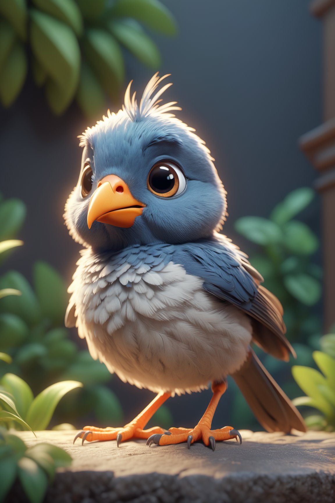 (best quality,4k,8k,highres,masterpiece:1.2),ultra-detailed,(realistic,photorealistic,photo-realistic:1.37),cute cartoon,bird,3d,dynamic lighting,vivid colors,hdr