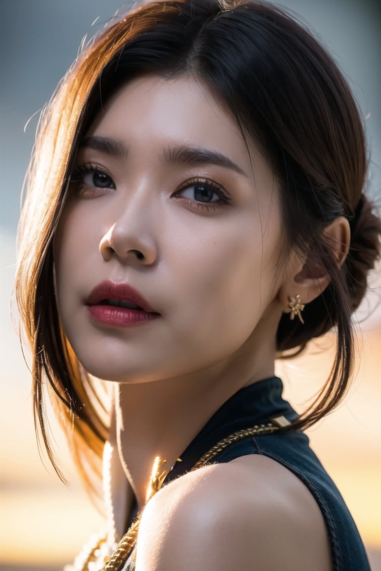 hyper realistic lifelike texture dramatic lighting unrealengine trending on artstation, award winning photo, nikon RAW photo, 8 k, Fujifilm XT3, masterpiece, best quality, realistic, photorealistic, ultra detailed, extremely detailed face,solo, 1girl,<lora:AlyssaChia_MajicReal6:0.8> <lora:koreanDollLikeness:0.15> <lora:koreanDollLikeness:0.08>