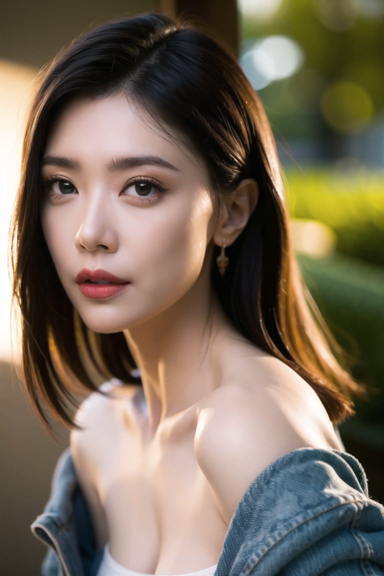 hyper realistic lifelike texture dramatic lighting unrealengine trending on artstation, award winning photo, nikon RAW photo, 8 k, Fujifilm XT3, masterpiece, best quality, realistic, photorealistic, ultra detailed, extremely detailed face,solo, 1girl,<lora:AlyssaChia_MajicReal6:0.8> <lora:koreanDollLikeness:0.15> <lora:koreanDollLikeness:0.08>