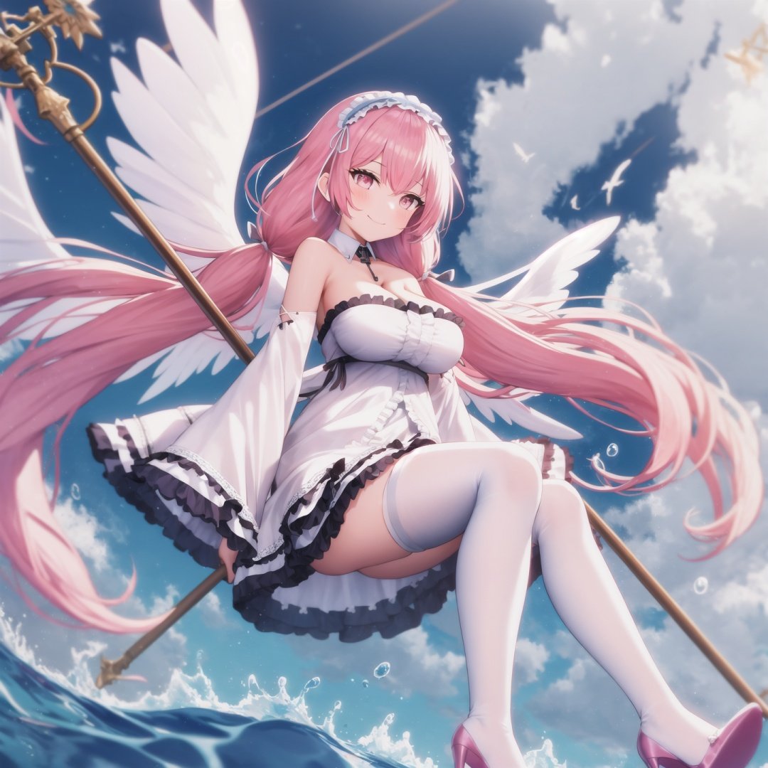 pink hair,  key necklace,  hairband by 超市里扫货 on Tensor.Art