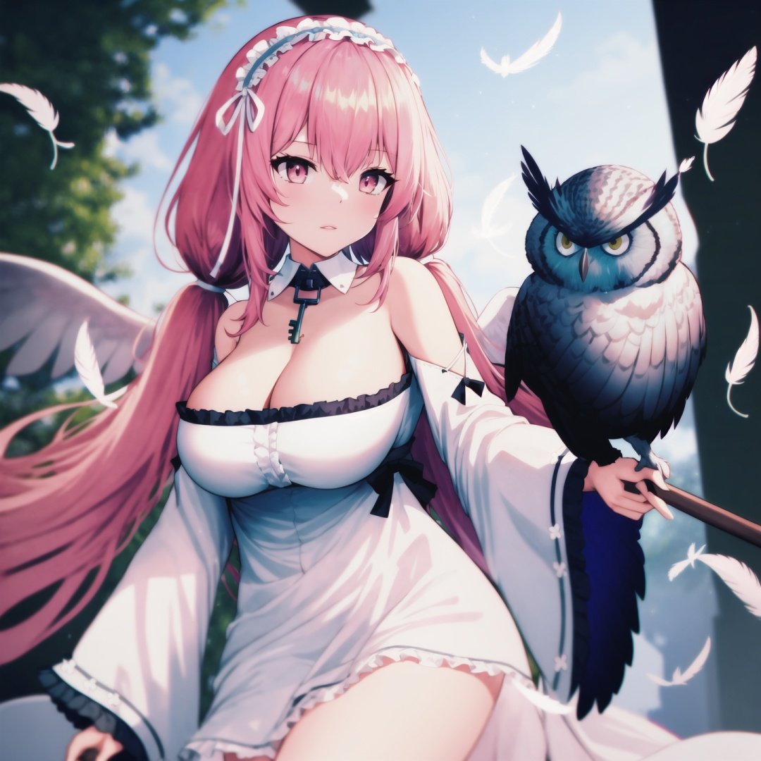 pink hair,  key necklace,  hairband by 超市里扫货 on Tensor.Art