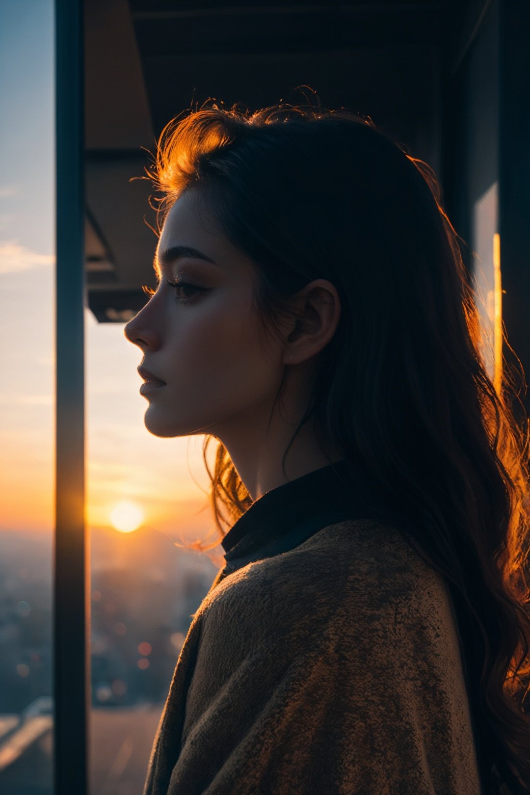  photographic of a girl, sunset detailed, surreal dramatic lighting shadowj, (lofi, analog, kodak film),BREAK. by Brandon Woelfel Ryan McGinley,light master