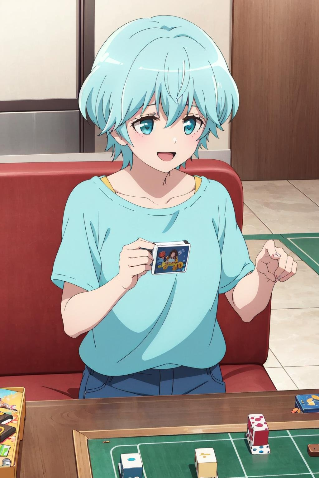 takekasamiki,  1girl,  playing_games by Ttan on Tensor.Art