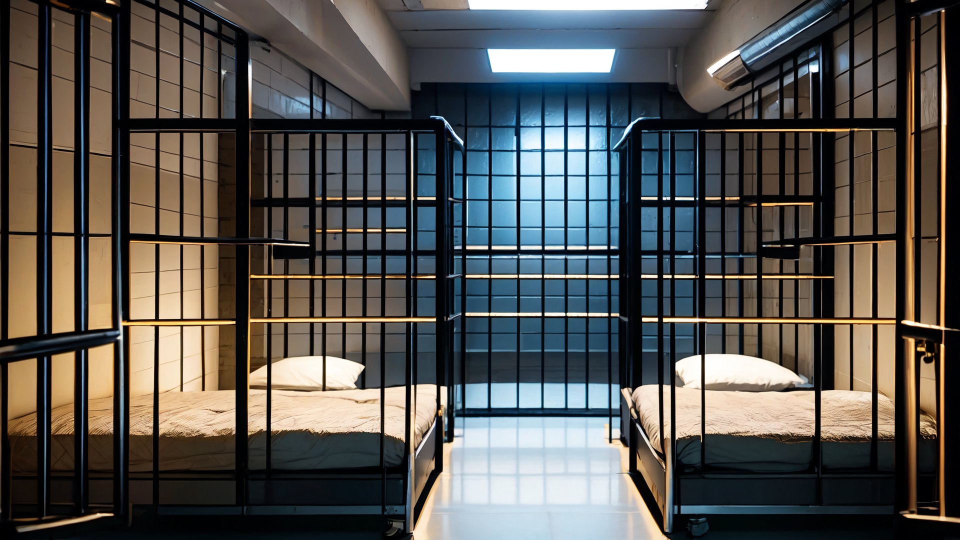 Basement, Prison, Cell, Dungeon, iron_bars, bed, Prison_bed, pillow, ,Prison,Jail