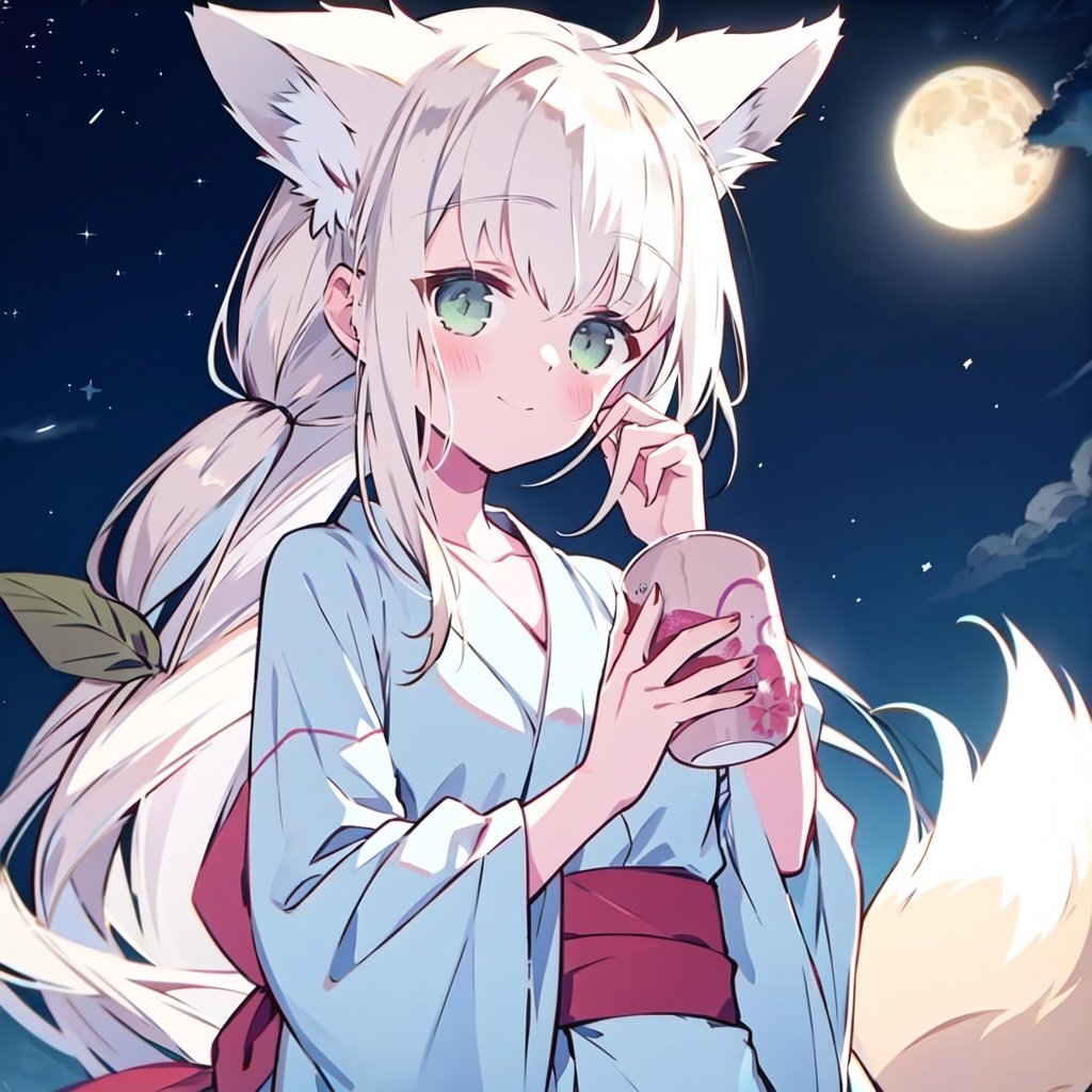 1girl,fbk,vtuber,yukata,fox girl,masterpiece,best quality,<lora:fbk_000013:0.8>,night,