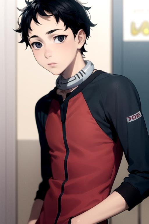 masterpiece, best quality, illustration, 1boy, solo, male focus, looking at viewer, , depth of field, , realistic, <lora:ganta_igarashi:0.74>, ganta_igarashi, black hair, black eyes, decade costume, ,