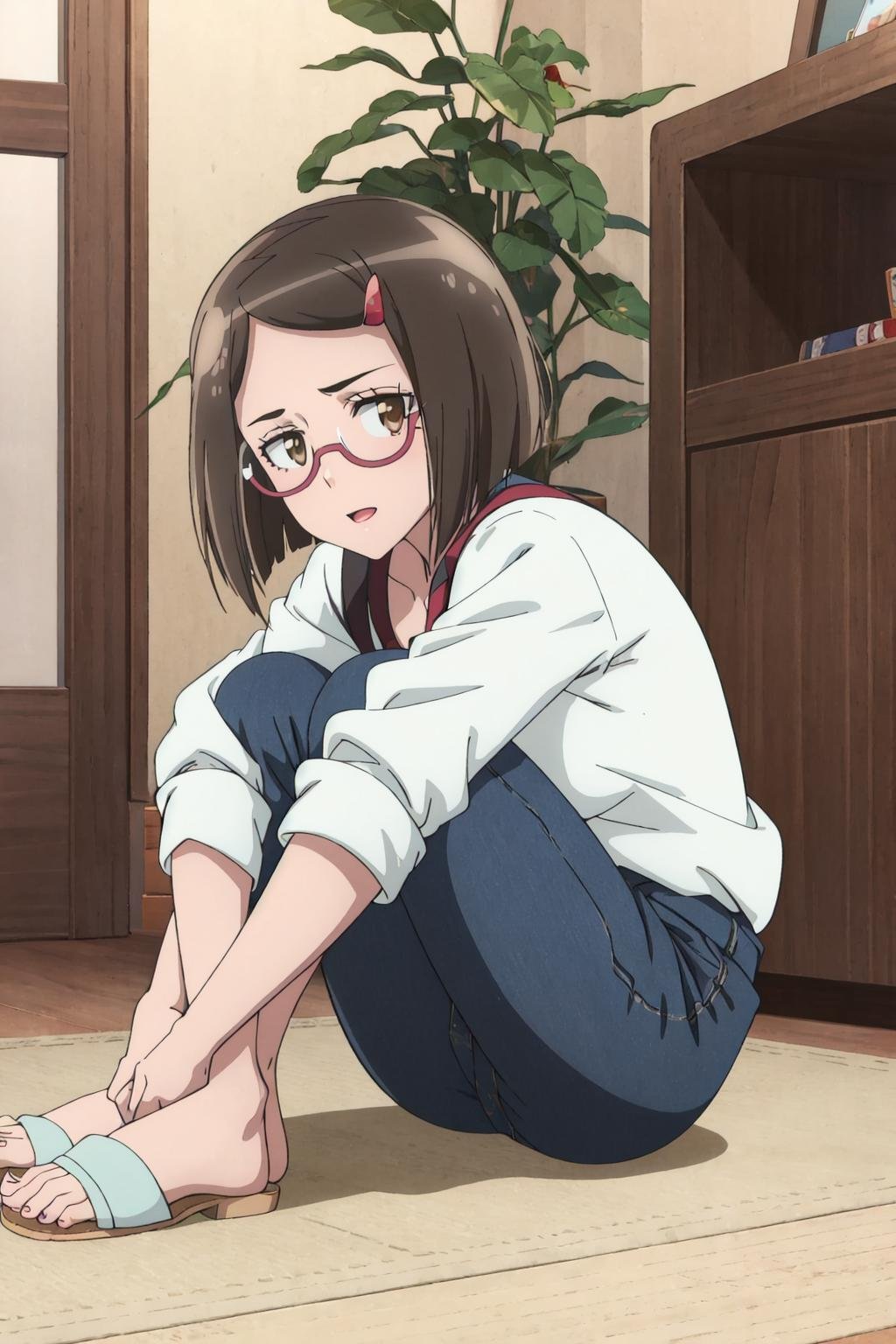 oonomidori,  looking_at_viewer,  eyewear by Ttan on Tensor.Art