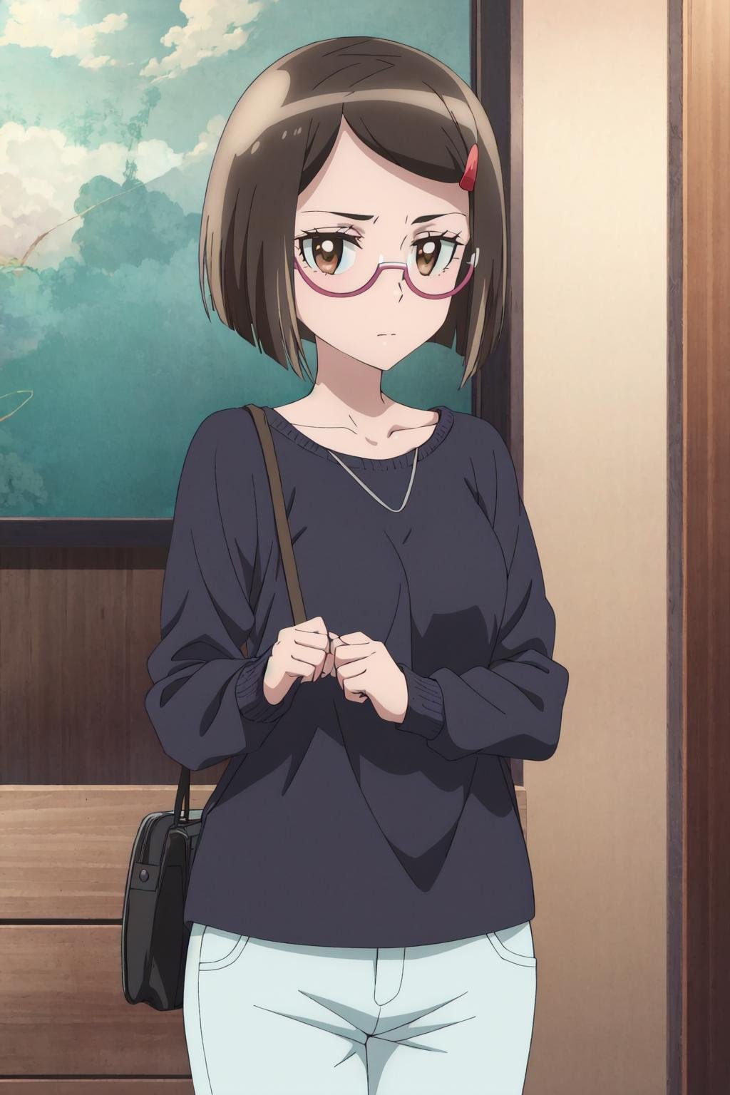 oonomidori,  looking_at_viewer,  eyewear by Ttan on Tensor.Art