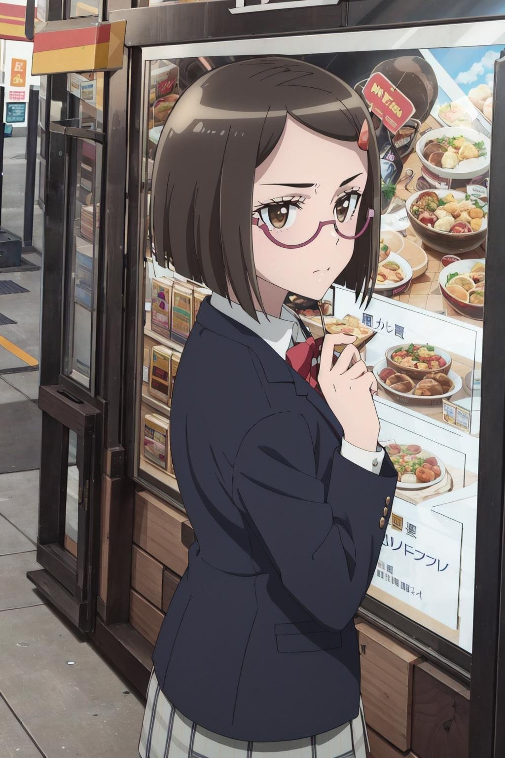 oonomidori,  looking_at_viewer,  eyewear by Ttan on Tensor.Art