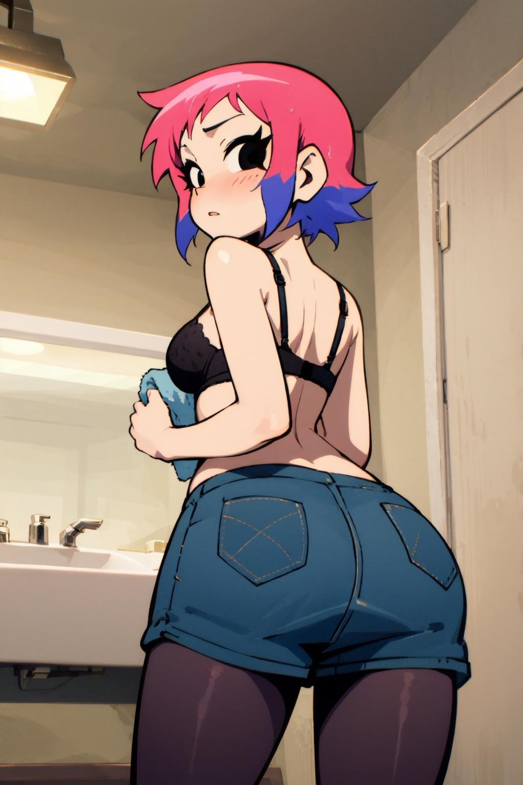 Ramona_Flowers,  short hair,  black eyes by Pishugar on Tensor.Art