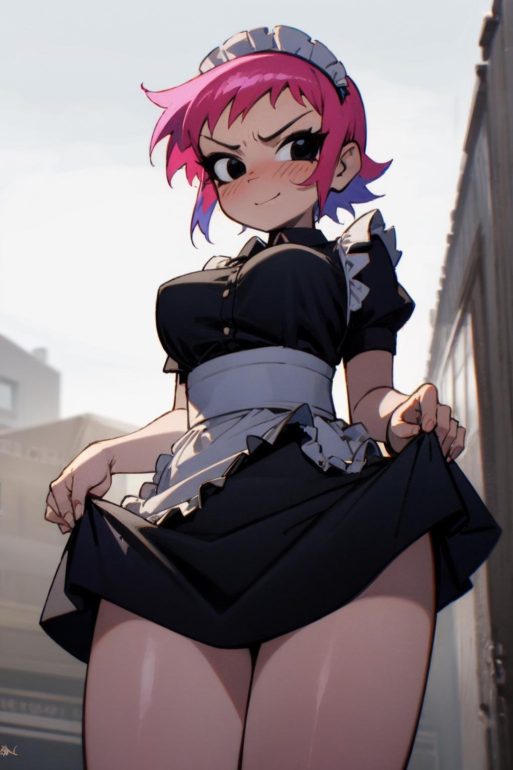 Ramona_Flowers,  short hair,  black eyes by Pishugar on Tensor.Art