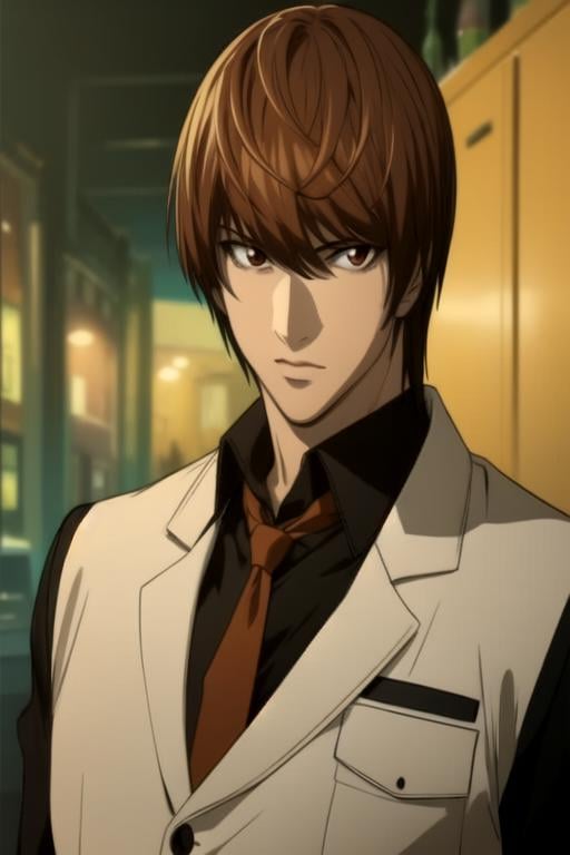 masterpiece, best quality, movie still, 1boy, solo, male focus, looking at viewer, upper body, , anime coloring, , <lora:light_yagami:0.9>, light_yagami, , thief costume, ancient rome,