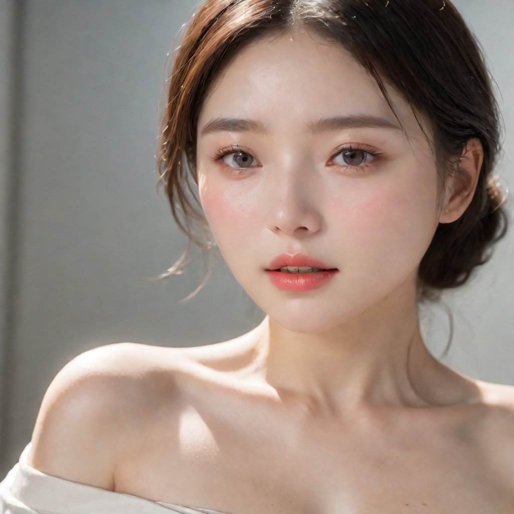 Best quality, masterpiece, ultra high resolution, (fidelity: 1.4), ray tracing, movie lighting,A girl with ultra realistic and delicate skin, creamy white skin, ultra-fine skin, beautiful and delicate face, tears flowing