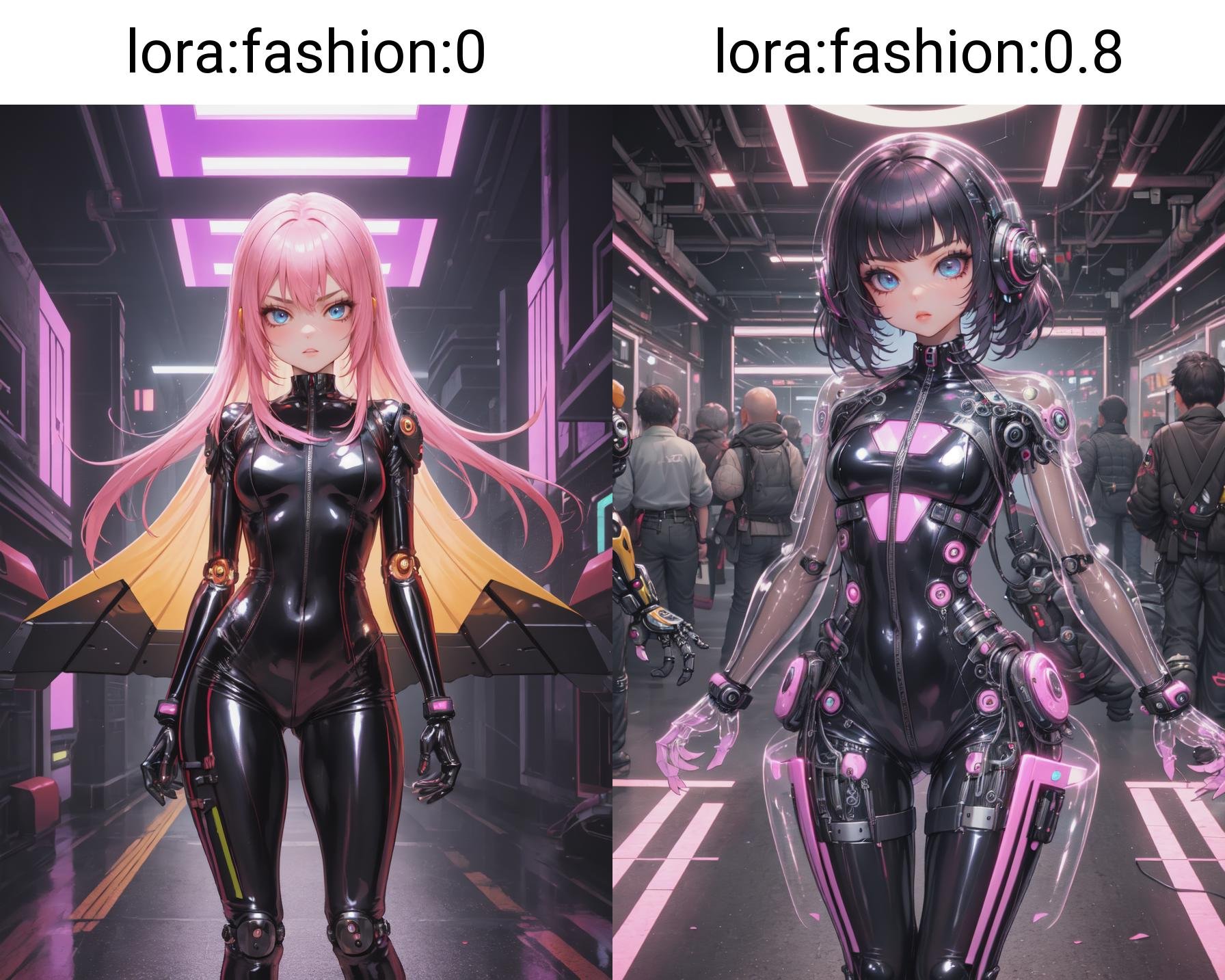 1girl, futuristic, cyberpunk, mechanical arms, latex bodysuit, bodysuit ((transparent fabric))<lora:fashion:0>