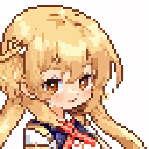 pixel art, 1girl, cute, upper body, bust up, transparent background