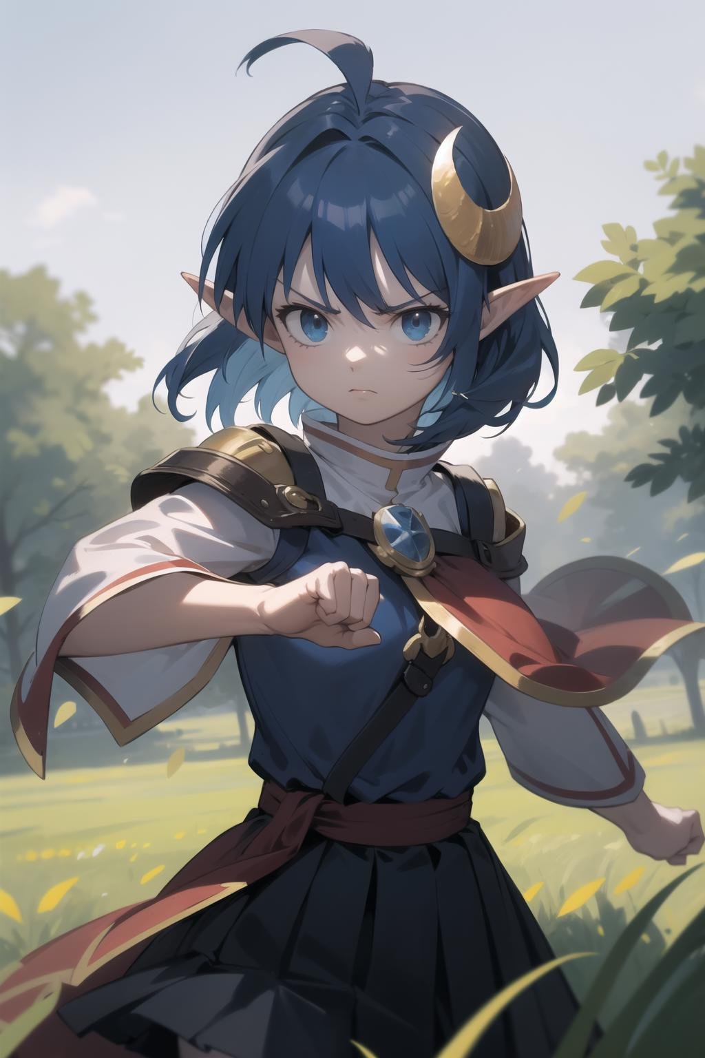 rena,  renadef,  crescent hair ornament by Ttan on Tensor.Art