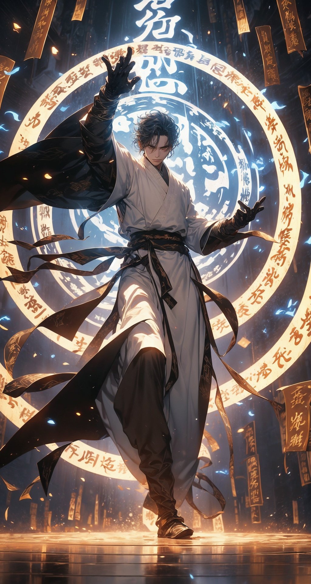 Ultra wide angle shooting,  a girl dressed in an ancient mage costume,  Hanfu by 重楼 on Tensor.Art
