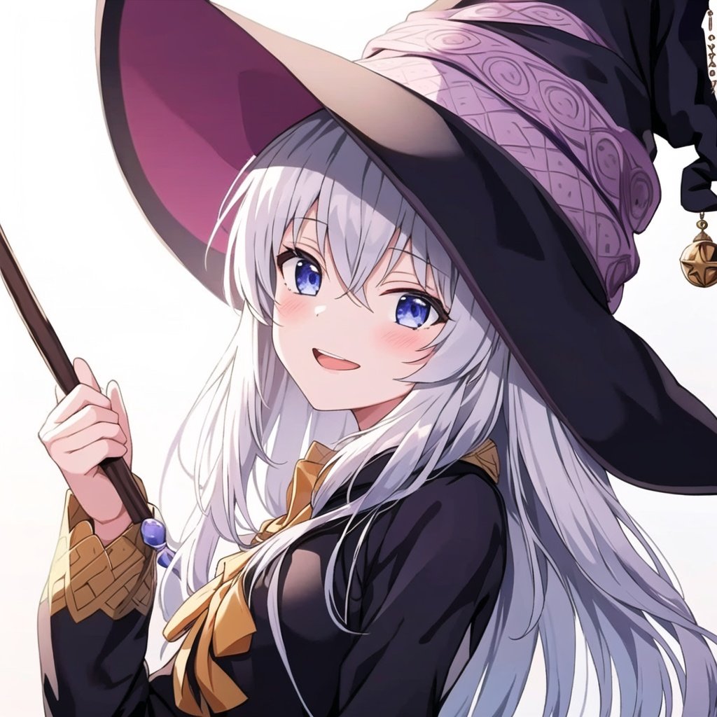 <lora:elaina:0.8>,((masterpiece), best quality, perfect anatomy,wallpaper,1girl,solo,witch_hat,