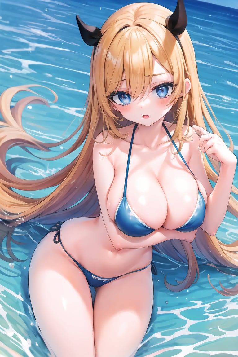 eyelashes,  huge breasts,  bikini by user_646325667025143844 on Tensor.Art