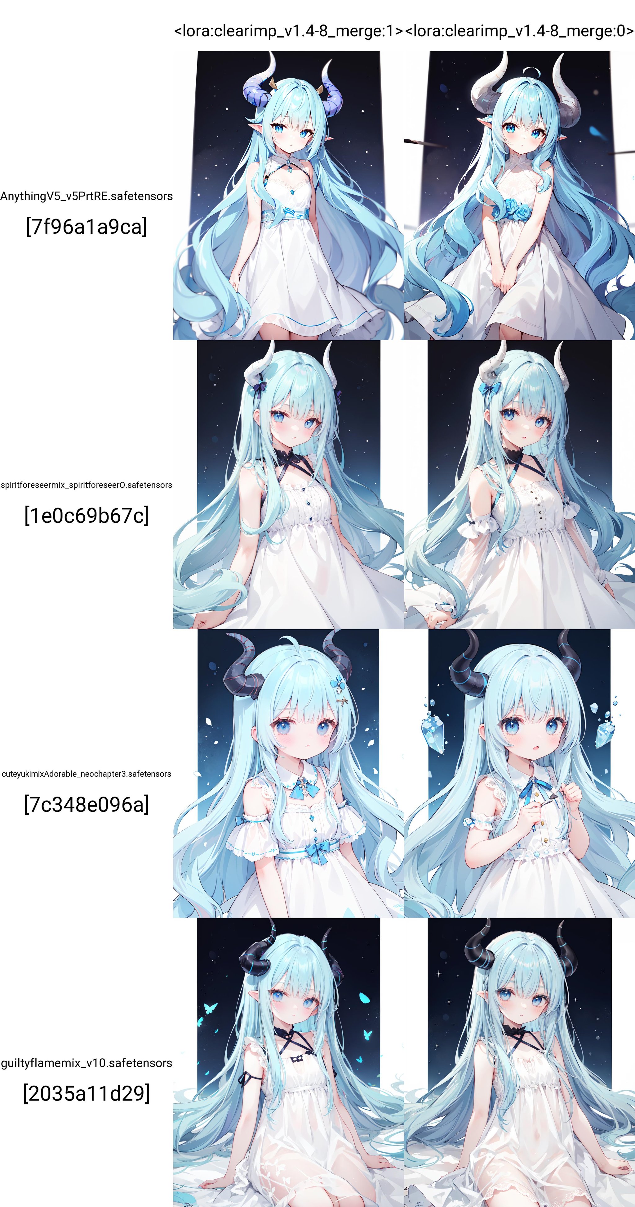 blue eyes,  long hair,  horns by Ttan on Tensor.Art