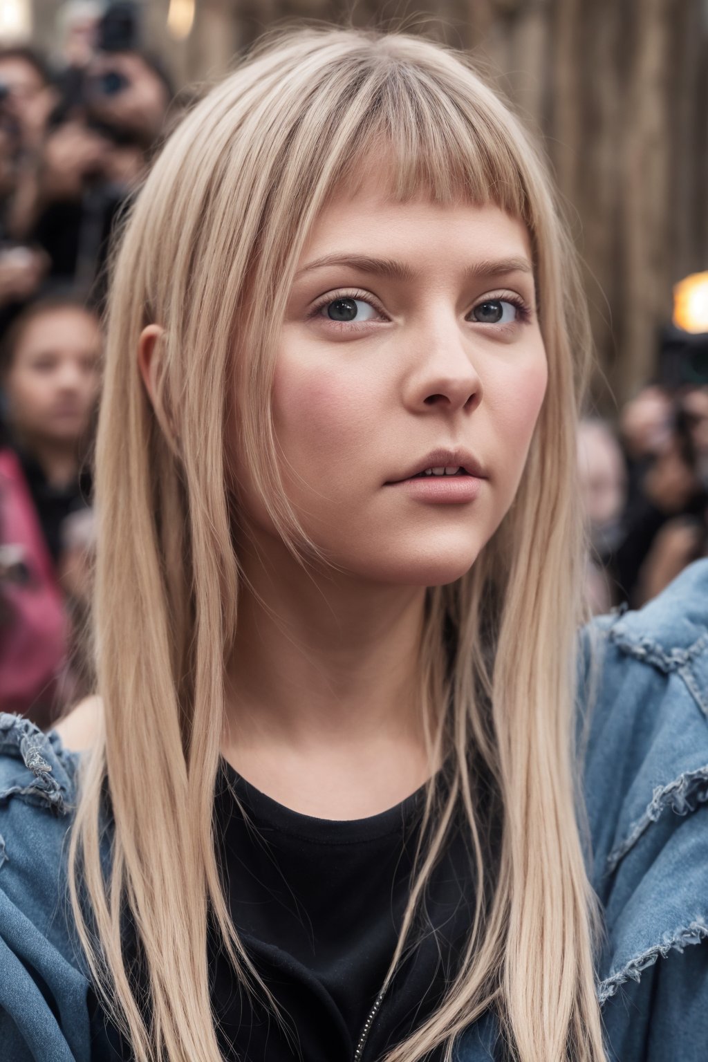 girl staring at the camera,  aurora celeb,  photorealistic by NocTCoban on Tensor.Art
